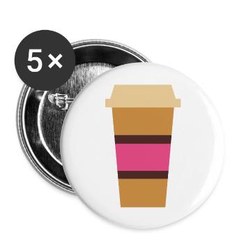 Iced Coffee - Buttons large 2.2'' (5-pack) - white