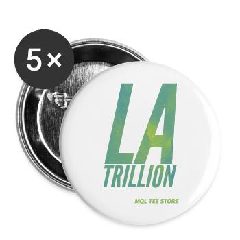 LA TRILLION LIME - Buttons large 2.2'' (5-pack) - white