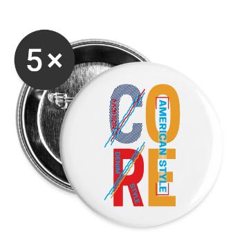 American Style Core Denim - Buttons large 2.2'' (5-pack) - white