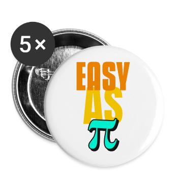 Easy as boy - Buttons large 2.2'' (5-pack) - white
