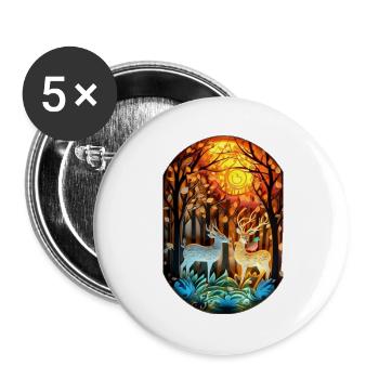 stock paper brilliant colour - Buttons large 2.2'' (5-pack) - white