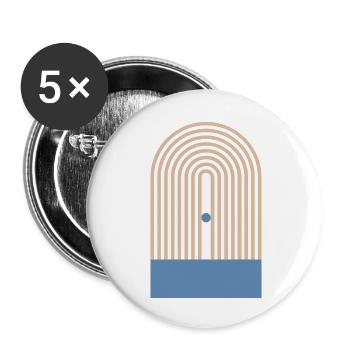 Boho Abstract - Buttons large 2.2'' (5-pack) - white