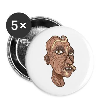 Soulful Expressions - Buttons large 2.2'' (5-pack) - white