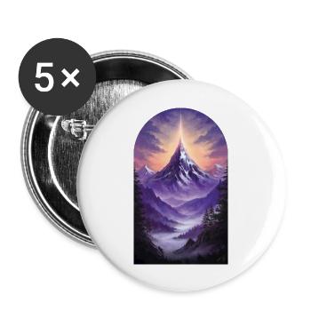 Violet Dawn The Mountains Majesty - Buttons large 2.2'' (5-pack) - white