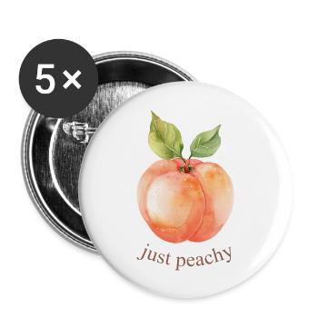 Back To School Just Peachy - Buttons large 2.2'' (5-pack) - white