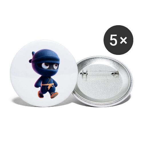 Playful Cartoon Baby Ninja Walking Happily - Buttons large 2.2'' (5-pack)