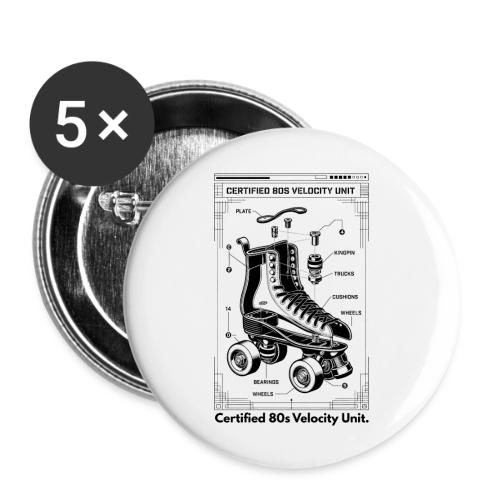 Retro Roller Skate T-Shirt - Buttons large 2.2'' (5-pack)