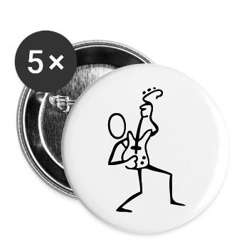 Guitar Player - Buttons large 2.2'' (5-pack) - white