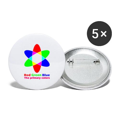 Primary colors: RGB Origins - Buttons large 2.2'' (5-pack)