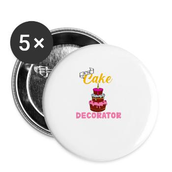 Cake Decorator Gift - Buttons large 2.2'' (5-pack) - white