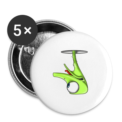 Funny Green Ostrich - Buttons large 2.2'' (5-pack)