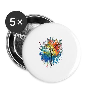 Abstract - Buttons large 2.2'' (5-pack) - white