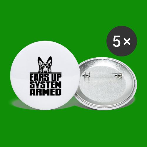 Ears Up System Armed German Shepherd - Buttons large 2.2'' (5-pack)