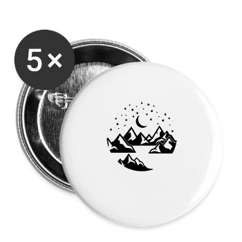 Moon travel adventure hiking camping gift - Buttons large 2.2'' (5-pack) - white