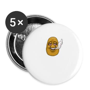 Baked Potato - Buttons large 2.2'' (5-pack) - white
