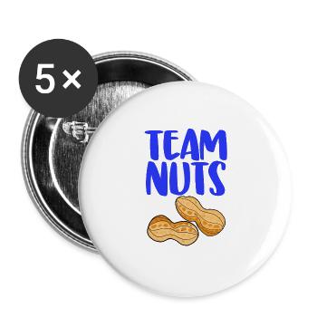 Team Nuts - Buttons large 2.2'' (5-pack) - white