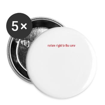 Rotten right to the core - Buttons large 2.2'' (5-pack) - white