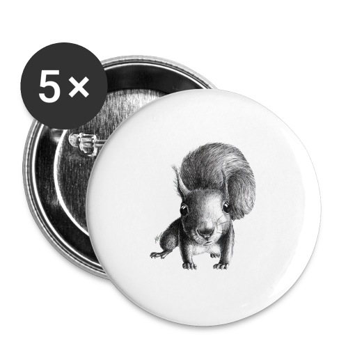 Cute Curious Squirrel - Buttons large 2.2'' (5-pack)