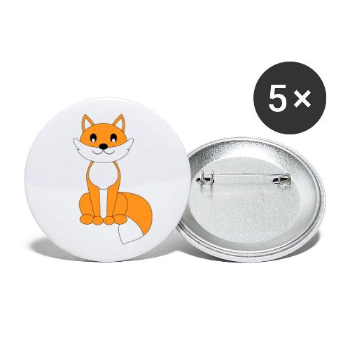 Clever Orange Fox - Infant Apparel and Cocoa Mug - Buttons large 2.2'' (5-pack)
