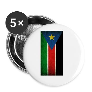 South Sudan Flag - Buttons large 2.2'' (5-pack) - white