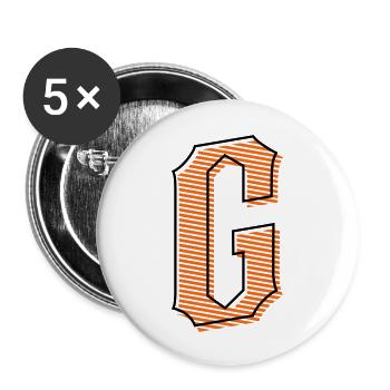 Multi-layered G - Buttons large 2.2'' (5-pack) - white