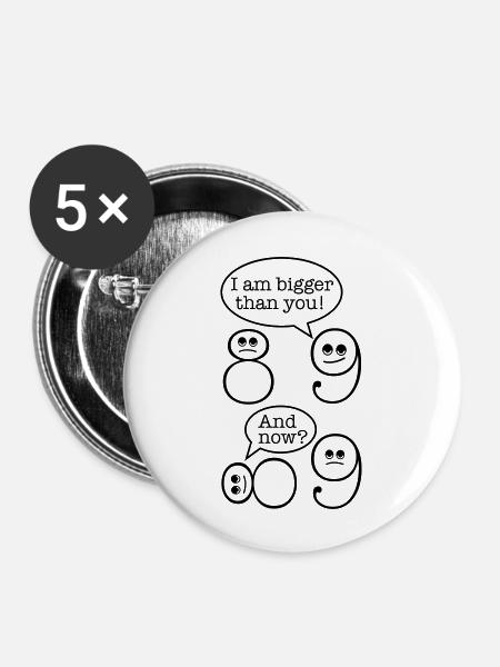 Maths Joke - Buttons large 2.2'' (5-pack) - white