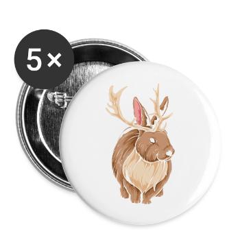 Jackalope Cryptids Cryptozoology Rabbit 1 - Buttons large 2.2'' (5-pack) - white