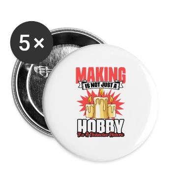 Candle Making Distinctive Life Skill For Wicks Wax - Buttons large 2.2'' (5-pack) - white