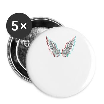 Soul wings - Buttons large 2.2'' (5-pack) - white