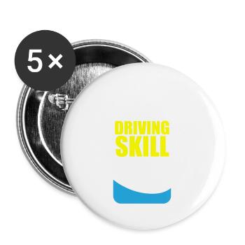 My Driving Skill Level - Buttons large 2.2'' (5-pack) - white