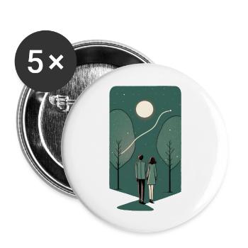 Cosmic Lovers - Buttons large 2.2'' (5-pack) - white