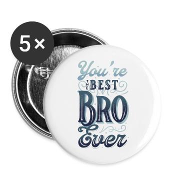 Brother means loves! Brother day - Buttons large 2.2'' (5-pack) - white