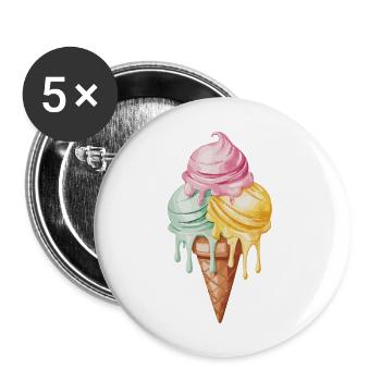Ice Cream for a Ice cream lovers - Buttons large 2.2'' (5-pack) - white