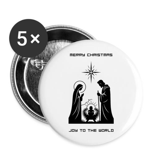 Joy to the World T-Shirt | Minimalist Nativity - Buttons large 2.2'' (5-pack)