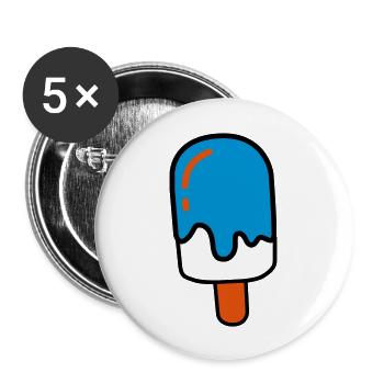 Ice cream - Buttons large 2.2'' (5-pack) - white