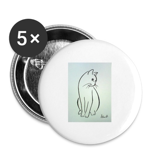 9ee232d2cb0d509fa6191e9fe868e6ec this a cat design - Buttons large 2.2'' (5-pack)