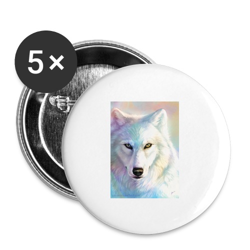 king wolf raindow wolf - Buttons large 2.2'' (5-pack)