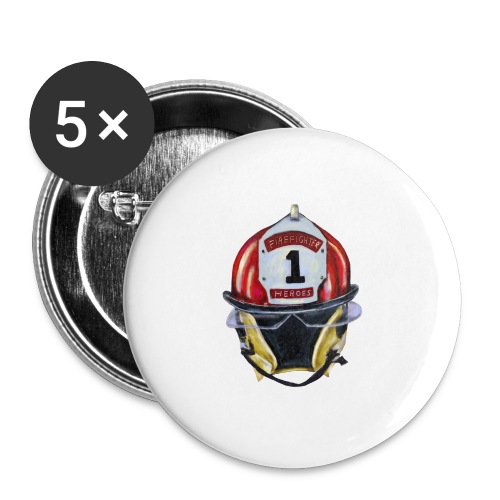 Firefighter - Buttons large 2.2'' (5-pack)