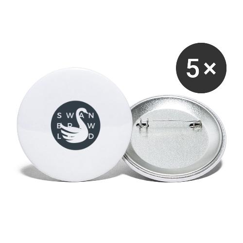 Modern Swan Brewing Logo - Buttons large 2.2'' (5-pack)