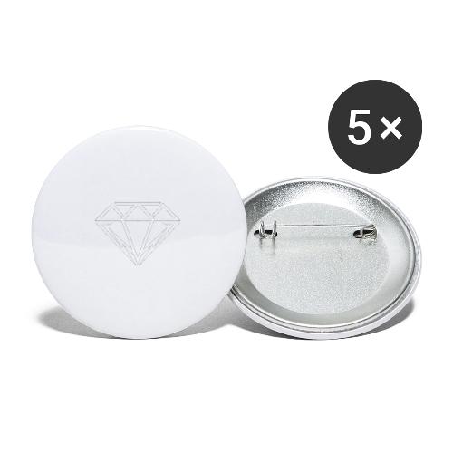 Minimal Diamond Logo | Luxury Streetwear Geometric - Buttons large 2.2'' (5-pack)