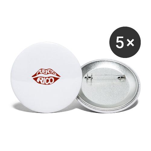 Puerto Rico Lips - Buttons large 2.2'' (5-pack)