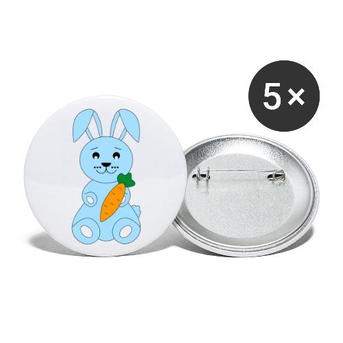 Cute Blue Bunny — Newborn Baby and Nursery Gift - Buttons large 2.2'' (5-pack)