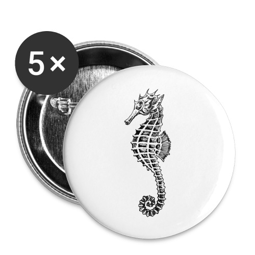 seahorse - Buttons large 2.2'' (5-pack)