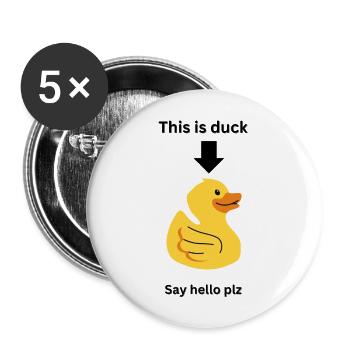 This is duck - Buttons large 2.2'' (5-pack) - white