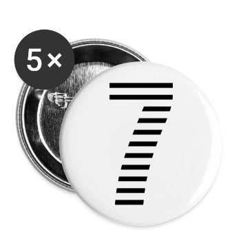 Sliced 7 Design - Buttons large 2.2'' (5-pack) - white
