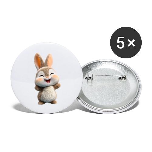 Joyful Baby Rabbit - Buttons large 2.2'' (5-pack)