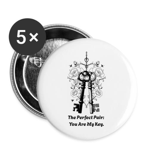 Valentine love keys - Buttons large 2.2'' (5-pack)