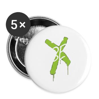 Boldly Expressive The BE Tee - Buttons large 2.2'' (5-pack) - white