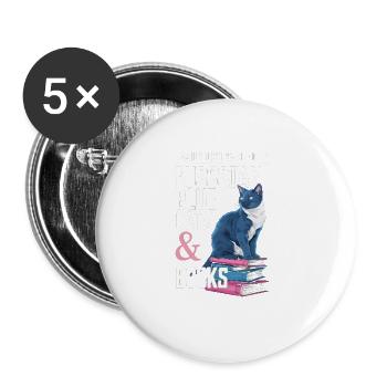 Easily Distracted By Russian Blue - Buttons large 2.2'' (5-pack) - white
