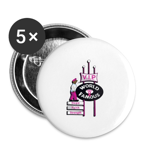 World Famous VIP Fighter - Buttons large 2.2'' (5-pack)